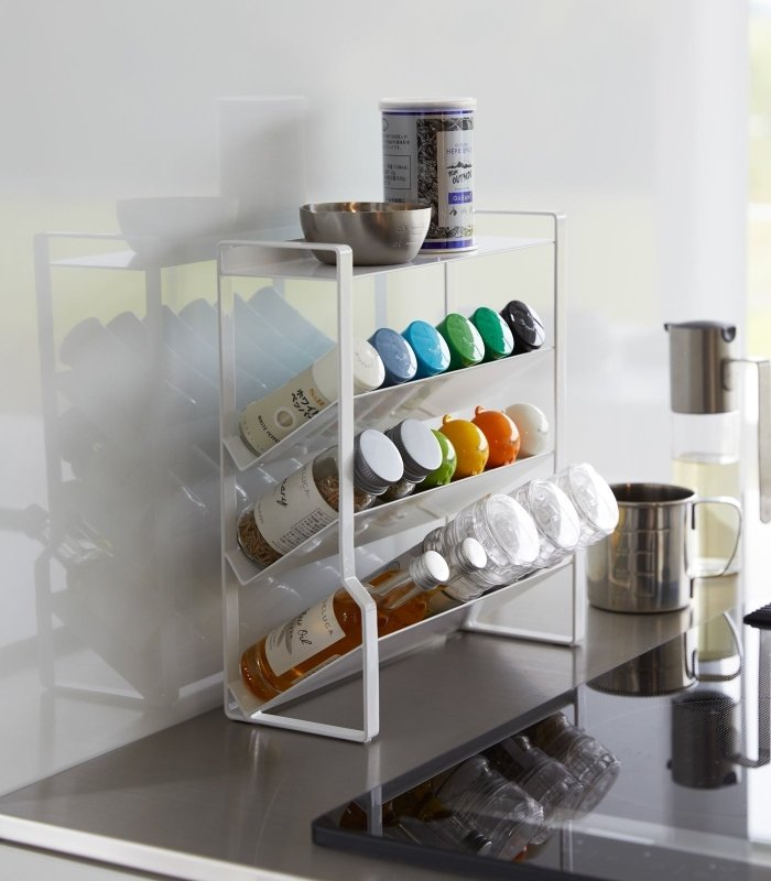 Four - Tier Slim Spice Rack - Steel - FCHF CITY