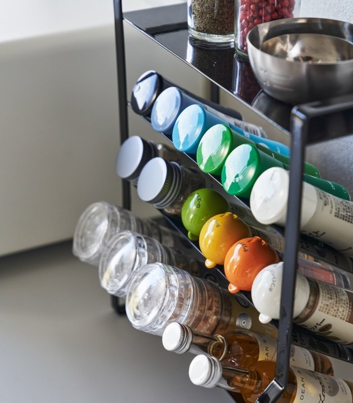 Four - Tier Slim Spice Rack - Steel - FCHF CITY