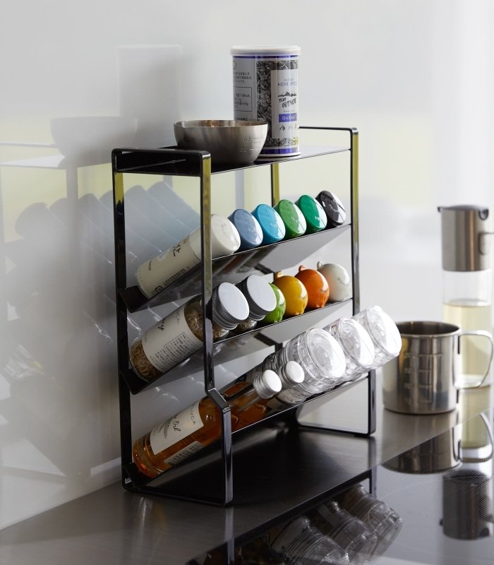 Four - Tier Slim Spice Rack - Steel - FCHF CITY