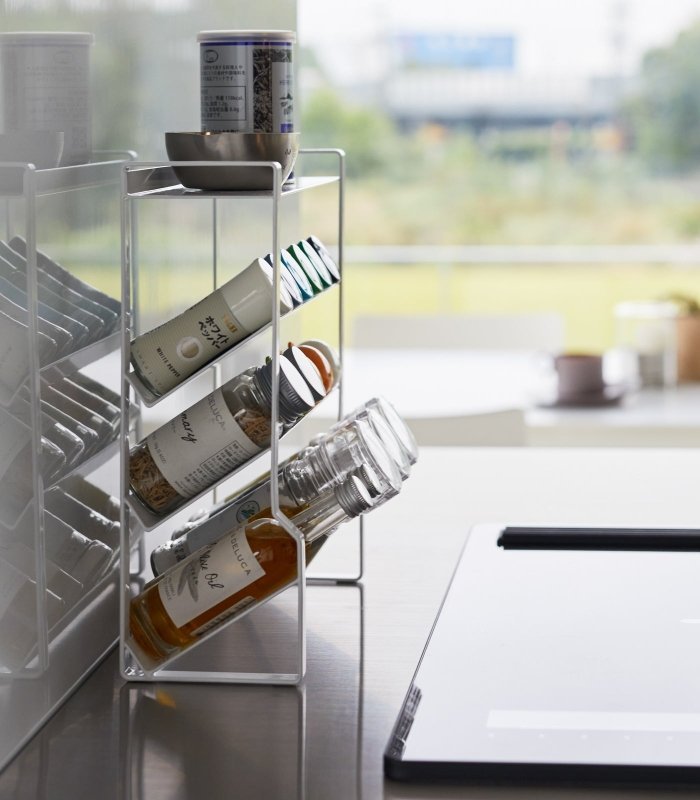 Four - Tier Slim Spice Rack - Steel - FCHF CITY