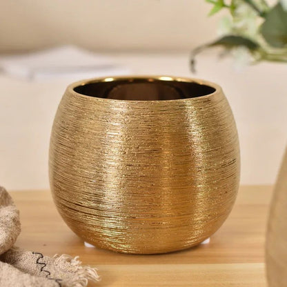 Gold - Plated Flower Pot - FCHF CITY