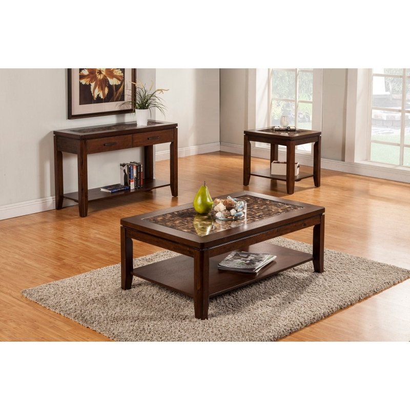 Granada Sofa Table, Brown Merlot - FCHF CITY