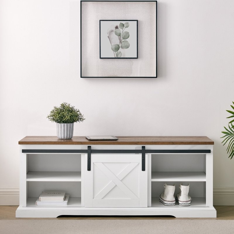 Hawthorne Sliding Barn Door Entry Bench - FCHF CITY