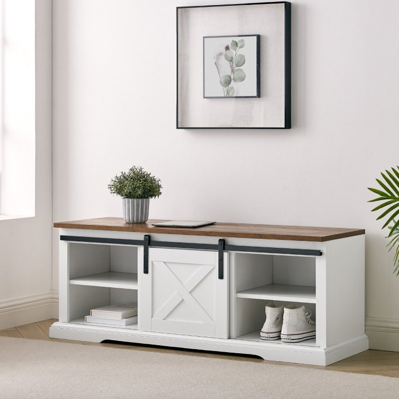 Hawthorne Sliding Barn Door Entry Bench - FCHF CITY