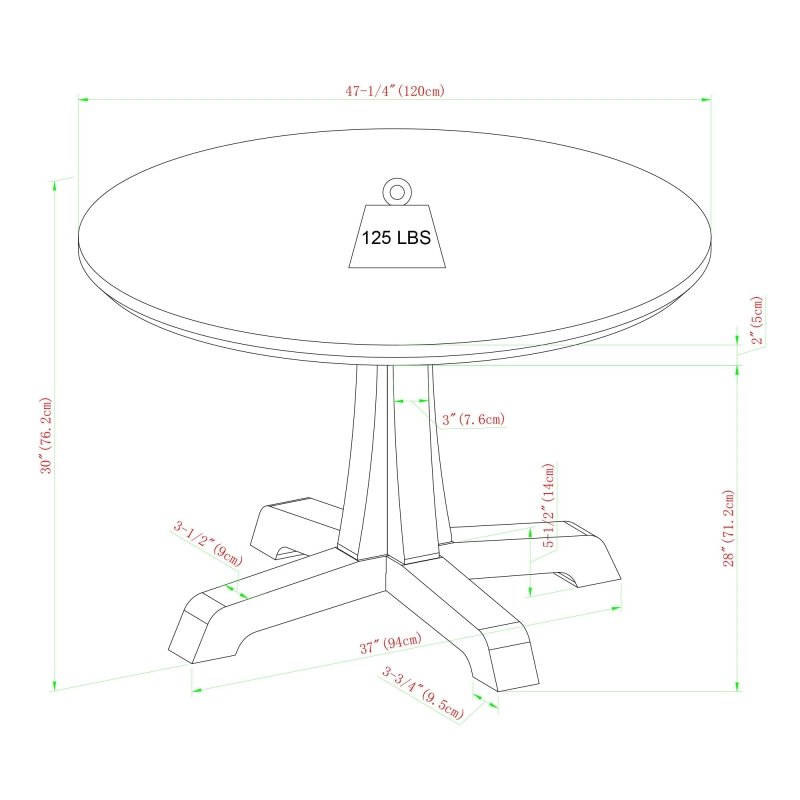 Isolde Pedestal Base Round Dining Table - FCHF CITY