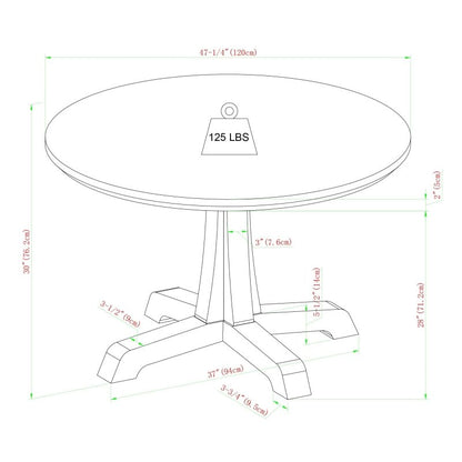 Isolde Pedestal Base Round Dining Table - FCHF CITY