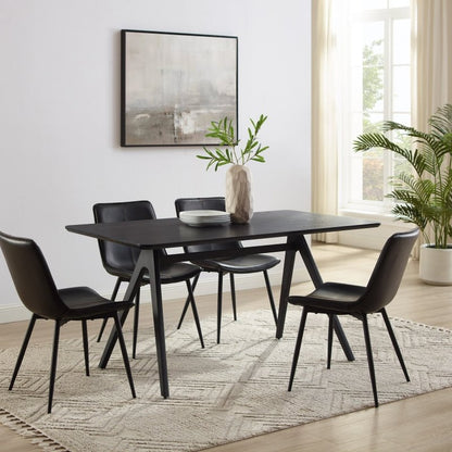 Juno Modern Industrial Veneer and Metal Dining Table - FCHF CITY