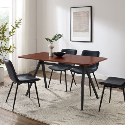 Juno Modern Industrial Veneer and Metal Dining Table - FCHF CITY