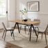 Juno Modern Industrial Veneer and Metal Dining Table - FCHF CITY
