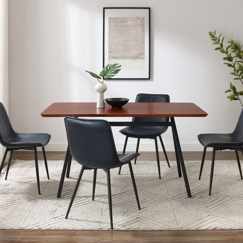 Juno Modern Industrial Veneer and Metal Dining Table - FCHF CITY