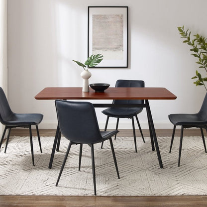 Juno Modern Industrial Veneer and Metal Dining Table - FCHF CITY