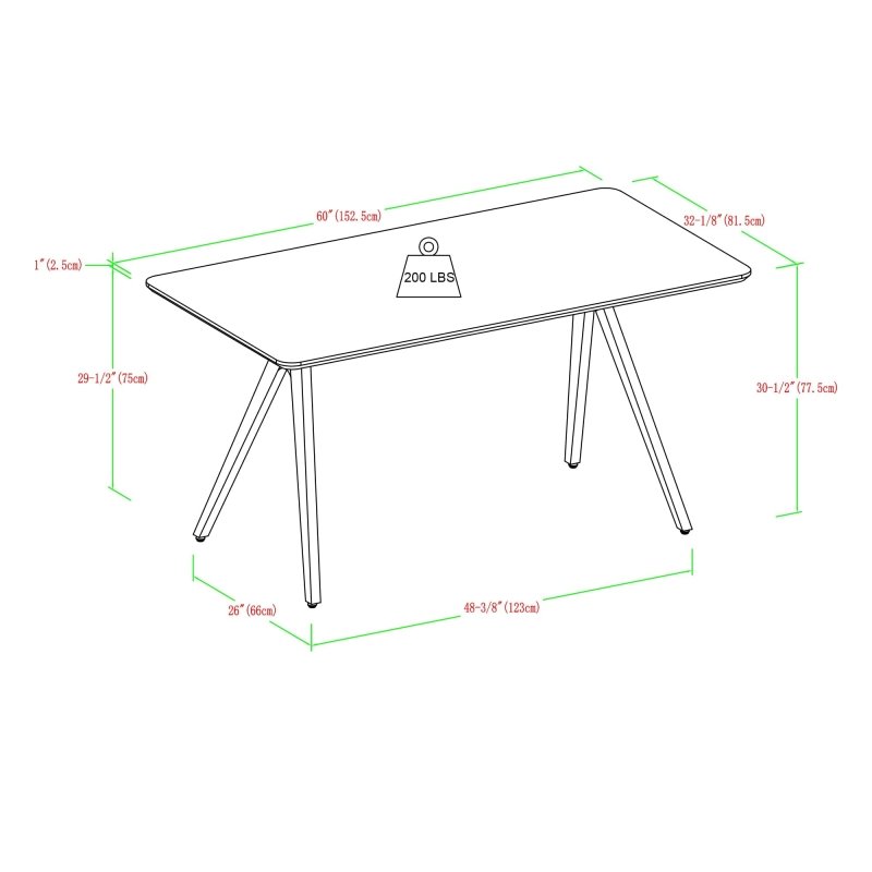 Juno Modern Industrial Veneer and Metal Dining Table - FCHF CITY