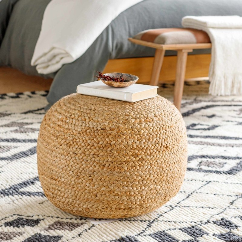 Kaumakani Jute Pouf - FCHF CITY