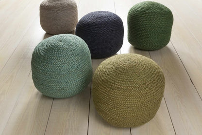 Kaumakani Jute Pouf in Dark Blue - FCHF CITY