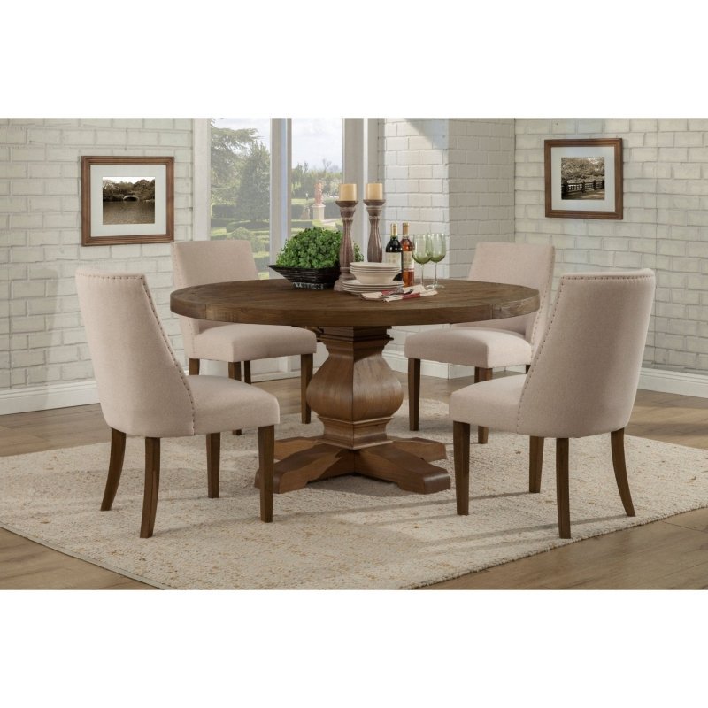 Kensington Round Dining Table, Walnut - FCHF CITY