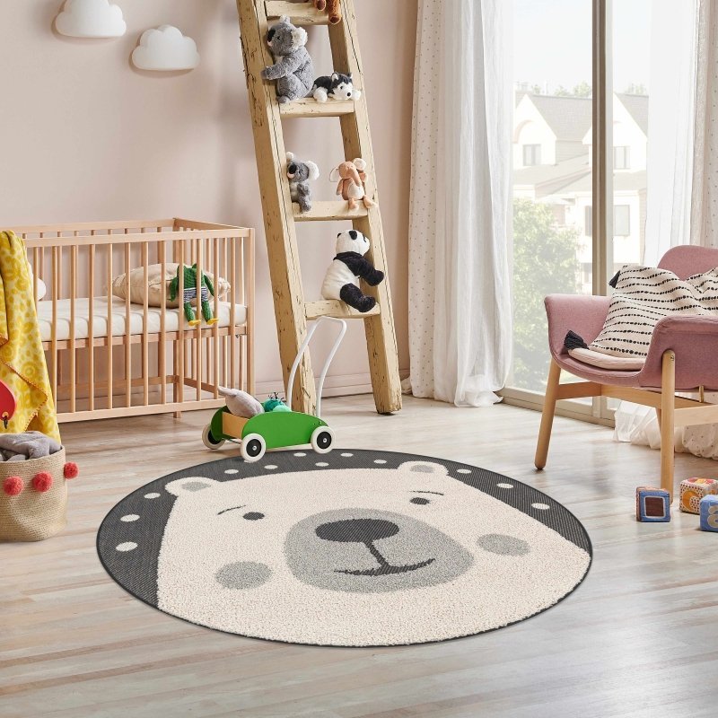 Kids Bear Animal Print Nursery Area Rug - FCHF CITY
