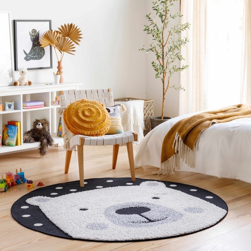 Kids Bear Animal Print Nursery Area Rug - FCHF CITY