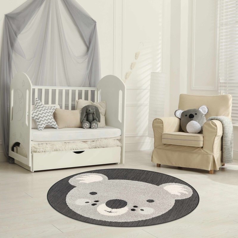 Kids Koala Animal Print Nursery Area Rug - FCHF CITY