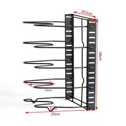 Kitchen Pots &amp; Pans Organizer Rack - FCHF CITY