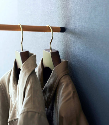 Leaning Clothes Hanger (64&quot; H) - Steel + Wood - FCHF CITY