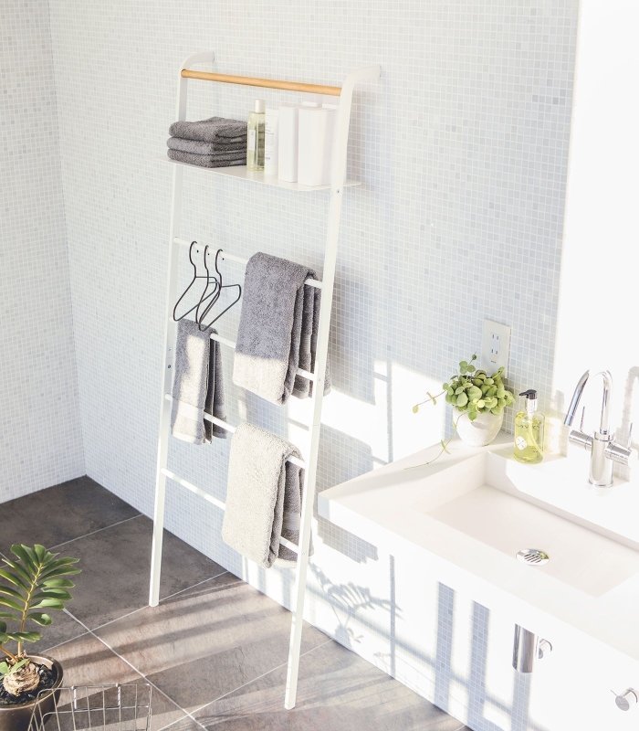 Leaning Storage Ladder - Two Styles - Steel - FCHF CITY