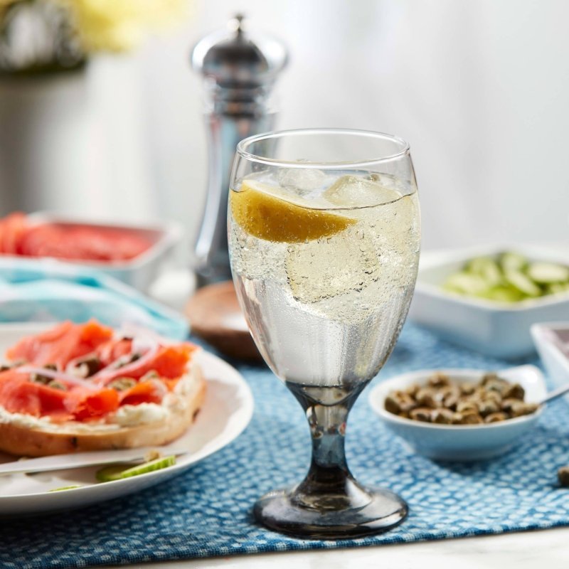 Libbey Classic Smoke Goblet Beverage Glasses, 16.25 - ounce, Set of 6 - FCHF CITY