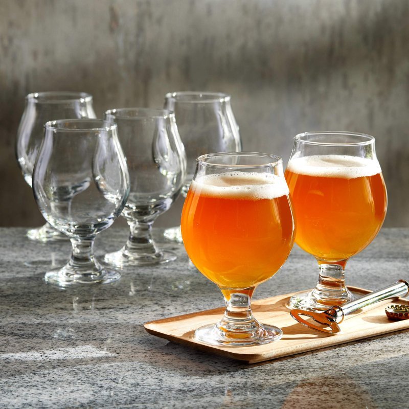 Libbey Entertaining Essentials Belgian Beer Glasses, 13 - ounce, Set of 6 - FCHF CITY