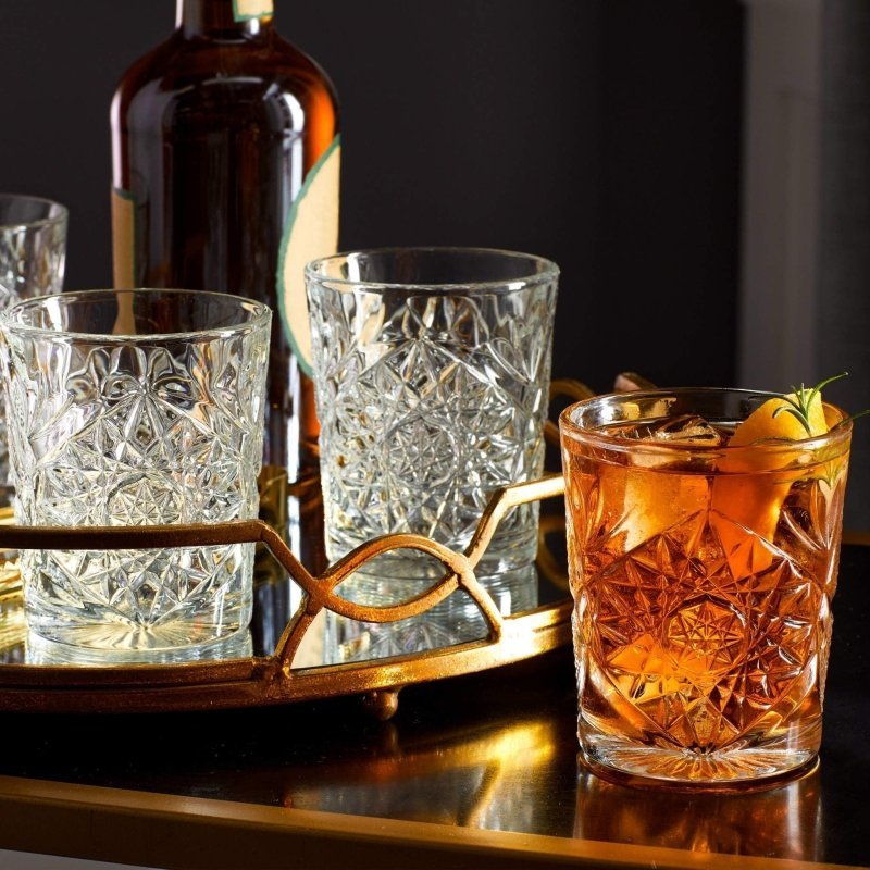Libbey Hobstar Double Old Fashioned Glasses, 12 - ounce, Set of 4 - FCHF CITY