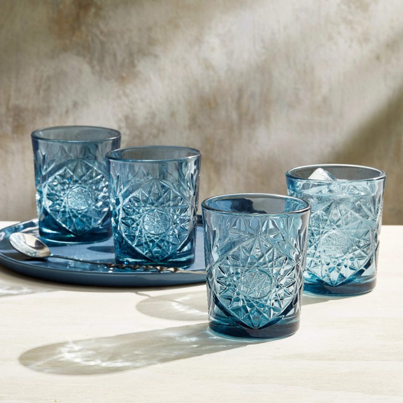 Libbey Hobstar Double Old Fashioned Glasses, 12 - ounce, Set of 4 - FCHF CITY