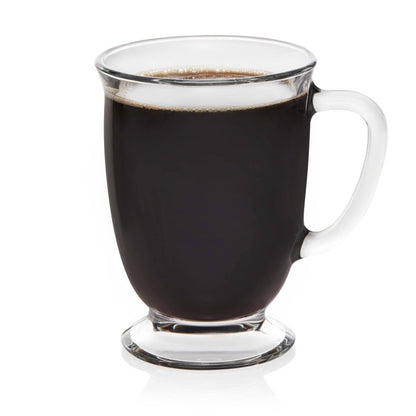 Libbey Kona Glass Coffee Mugs, 16 - ounce, Set of 6 - FCHF CITY