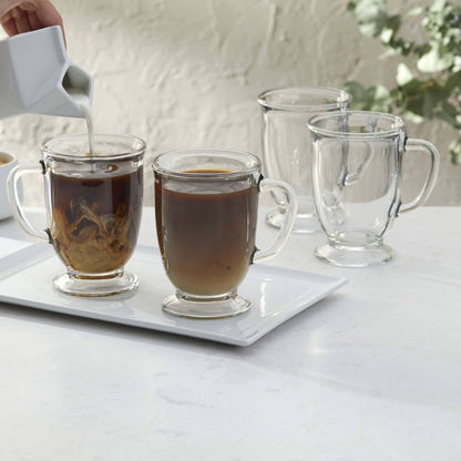 Libbey Kona Glass Coffee Mugs, 16 - ounce, Set of 6 - FCHF CITY
