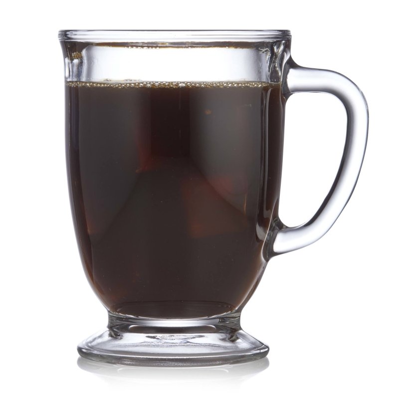 Libbey Kona Glass Coffee Mugs, 16 - ounce, Set of 6 - FCHF CITY