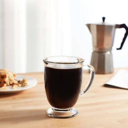 Libbey Kona Glass Coffee Mugs, 16 - ounce, Set of 6 - FCHF CITY