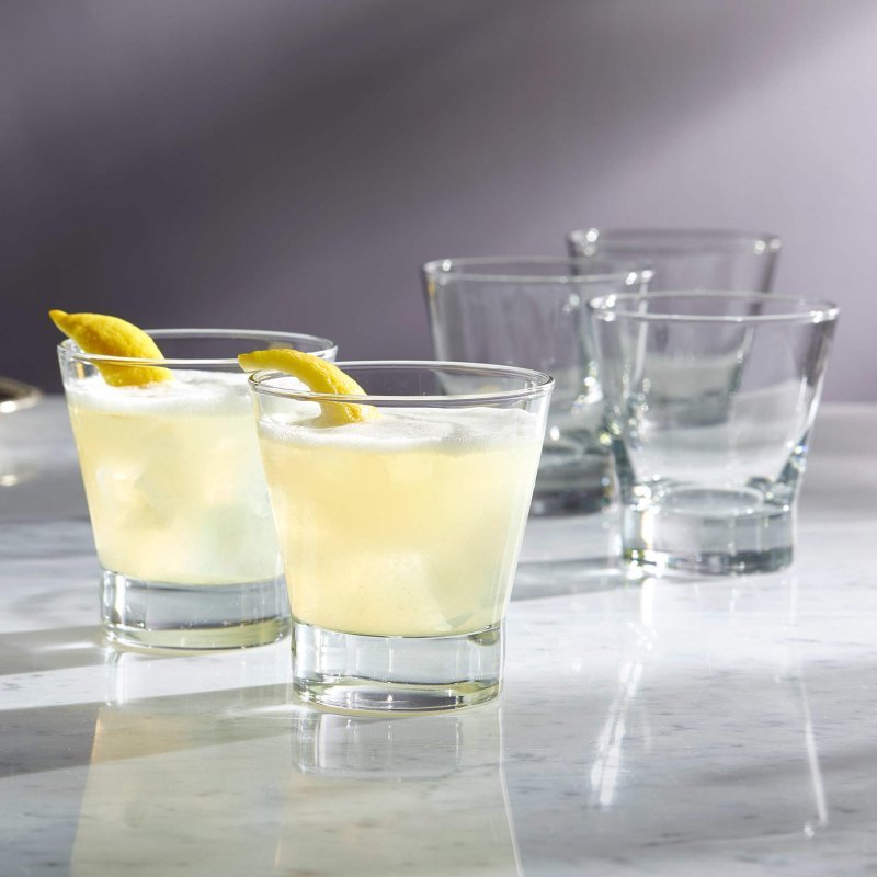 Libbey Modern Bar Essentials Double Old Fashioned Glasses, 10.5 - ounce, Set of 6 - FCHF CITY