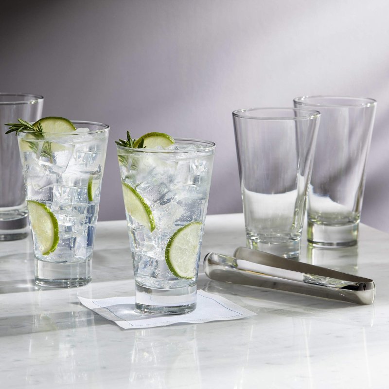 Libbey Modern Bar Essentials Highball Drinking Glasses, 12 ounce, Set of 6 - FCHF CITY
