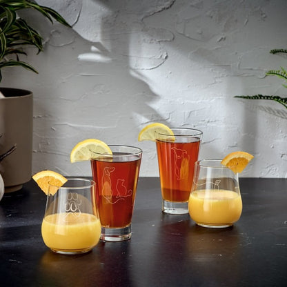 Libbey Modern Pets Woof All - Purpose Glasses, 17 - ounce, Set of 4 - FCHF CITY