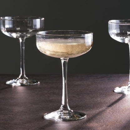 Libbey Paneled Coupe Cocktail Glasses, 8.5 - ounce, Set of 4 - FCHF CITY