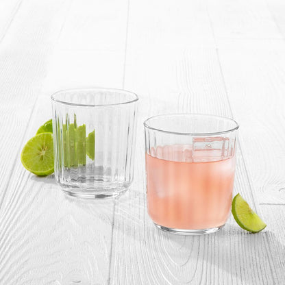 Libbey Paneled Double Old Fashioned Rocks Glasses, 11.2 - ounce, Set of 6 - FCHF CITY