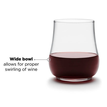 Libbey Perfect For Everything Stackable Stemless Glasses, 17 - ounce, Set of 6 - FCHF CITY