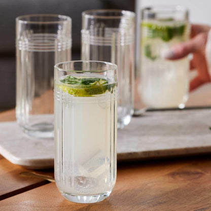 Libbey The Gats Highball Drinking Glasses, 12 ounce, Set of 4 - FCHF CITY
