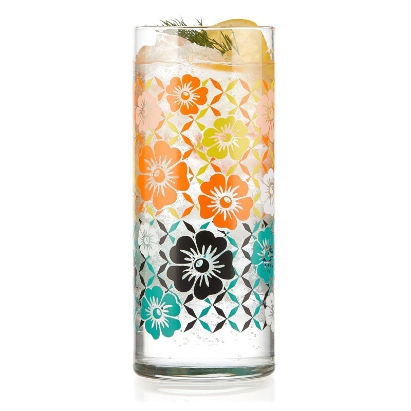 Libbey Vintage Flower Power Cooler Glasses, 16 - ounce, Set of 4 - FCHF CITY