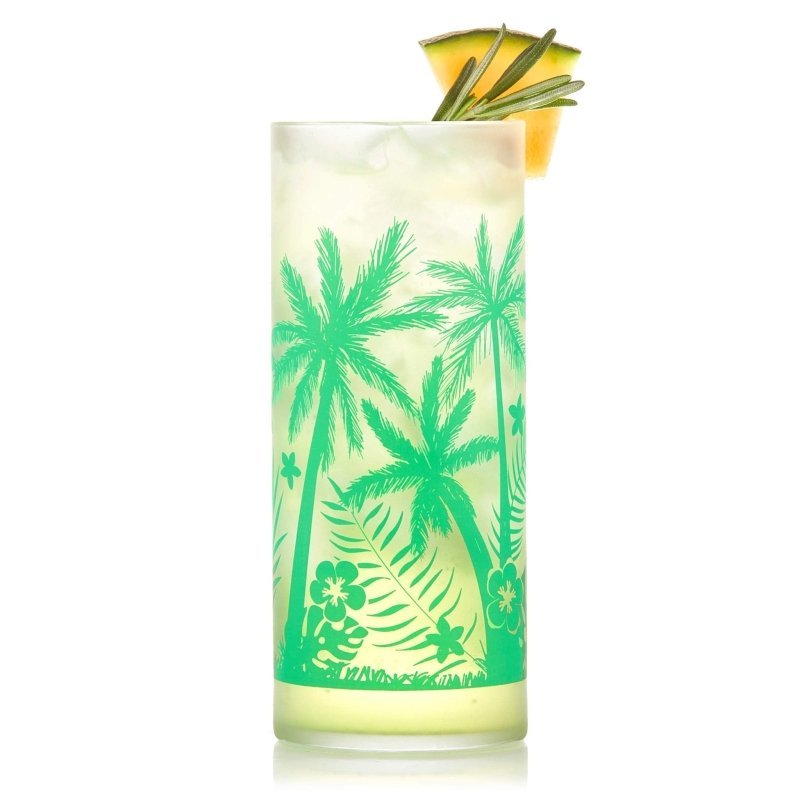 Libbey Vintage Palm Trees Cooler Glasses, 16 - ounce, Set of 4 - FCHF CITY