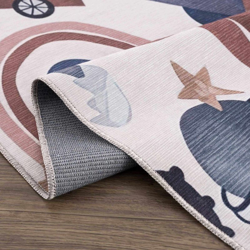 Libra Rainbow Washable Kids Rug - FCHF CITY