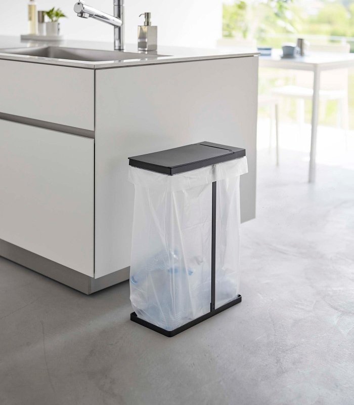 Lidded Garbage Bag Holder - Steel - FCHF CITY