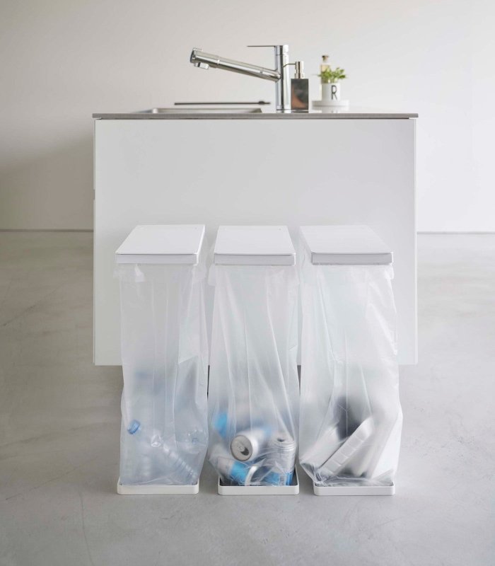 Lidded Garbage Bag Holder - Steel - FCHF CITY