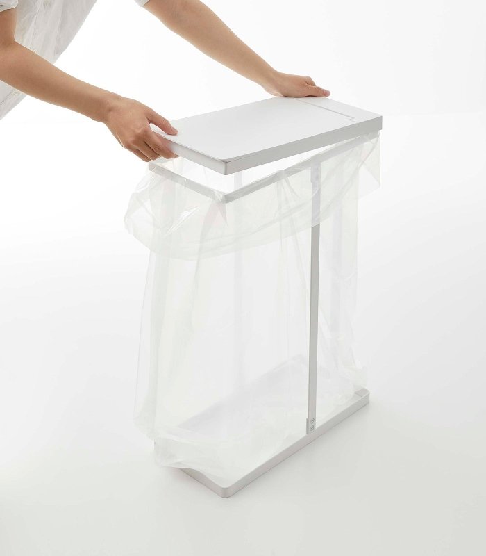 Lidded Garbage Bag Holder - Steel - FCHF CITY