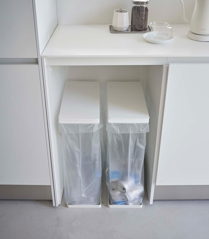 Lidded Garbage Bag Holder - Steel - FCHF CITY