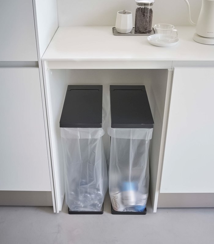 Lidded Garbage Bag Holder - Steel - FCHF CITY