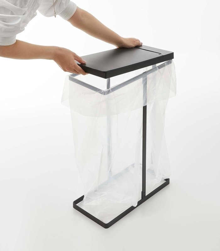 Lidded Garbage Bag Holder - Steel - FCHF CITY
