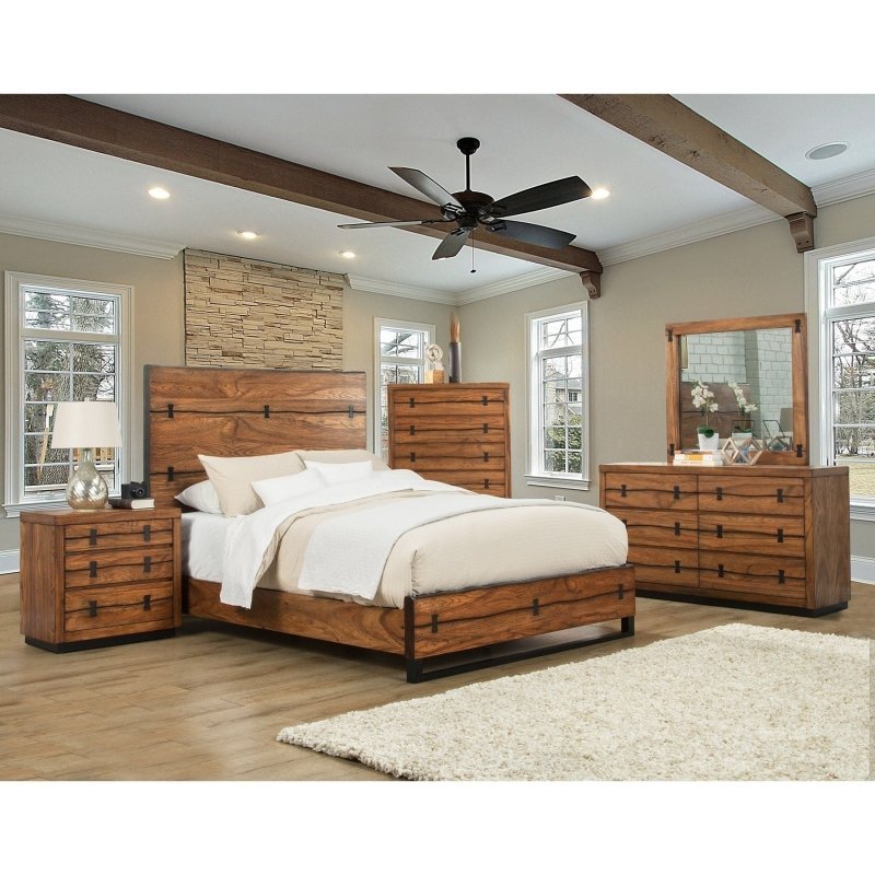 Live Edge Bed, Tobacco - FCHF CITY